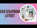 6x8 Scrapbook Layout | All About Coffee Album