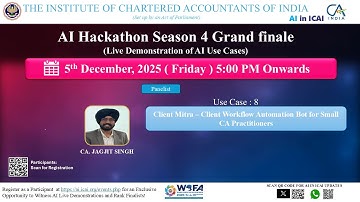 AI Hackathon S4 GF UC8–Client Mitra–Client Workflow Auto. Bot for Small CA Practitioners–CA Jagjit S