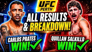 UFC Perth Results 🔥 | Carlos Prates STUNS JDM &amp; Salkilld Defeats Dariush 😳 (Full Breakdown Hindi)
