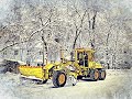 Tiehöylät lumitöissä.. Snow removal with graders and snowblowing in Riihimäki town, Finland - 2/2021