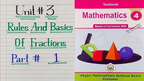 Class 4th Rules, terminologies and basics of Unit 3 Fractions part 1 #fractions #youtube #maths