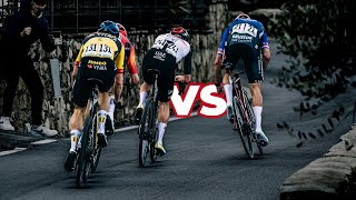 EPIC CYCLING BATTLES | Wout Van Aert vs Mathieu van der Poel vs Tadej Pogačar