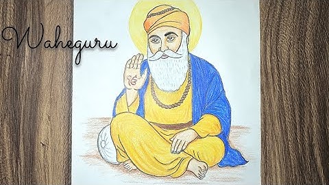 🙏🏻Guru Nanak Dev Ji Drawing | How to Draw Guru Nanak Dev | GuruNanak Jayanti Drawing | Waheguru