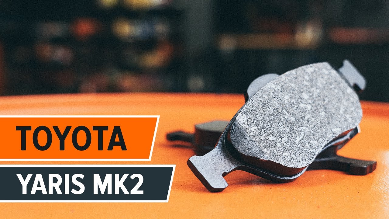 How to change front brake pads on TOYOTA YARIS Mk2 [TUTORIAL AUTODOC ...