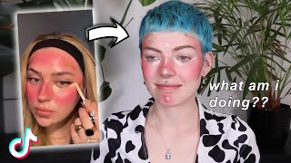 i’m testing those weird viral tiktok make-up hacks
