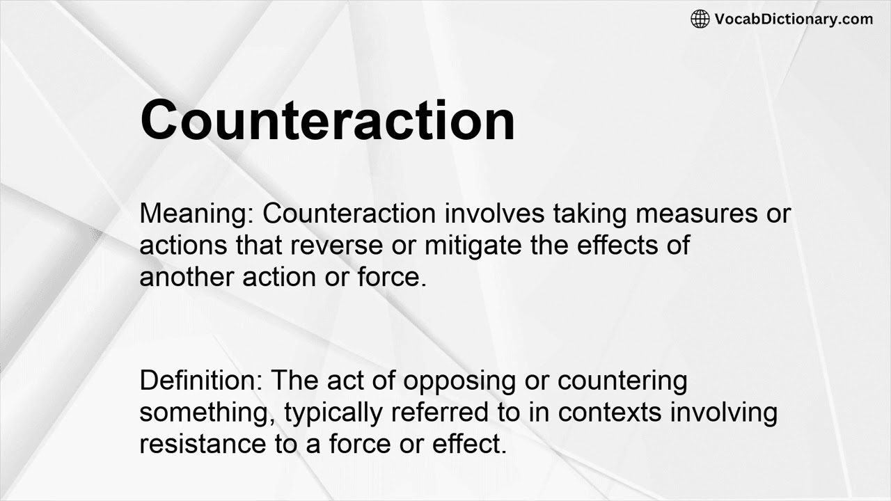 Counteraction Meaning