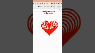 happy valentine's day using python #valentinesday #valentine @gilesmcmullen @valentineshorts4592