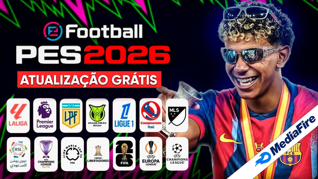 🎮 O NOVO PES 2026 de GRAÇA no XBOX 360 (DOWNLOAD DIRETO) KITS 2026/ELENCOS/EUROPA/BRASILEIRÃO e mais