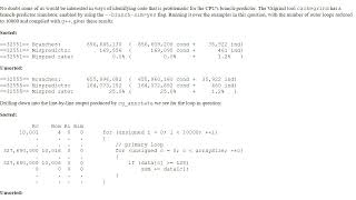 Why is processing a sorted array faster than processing an unsorted array