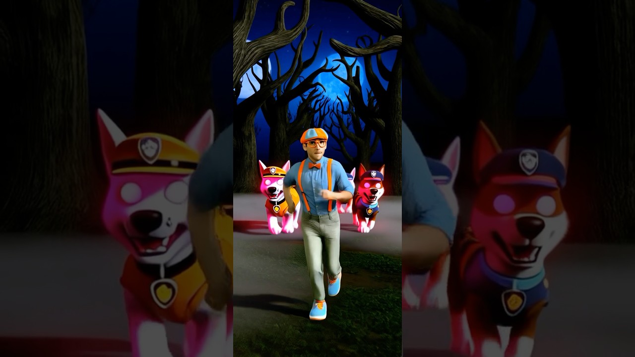 EVIL PAW PATROL IS CHASING BLIPPI!