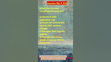 Question No. 316 | AWS Solutions Architect Associate Certification Practice Questions | #aws #shorts