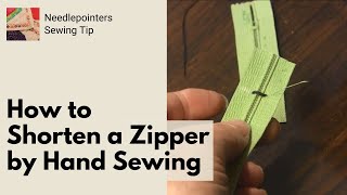 How to Shorten a Zipper by Hand Sewing