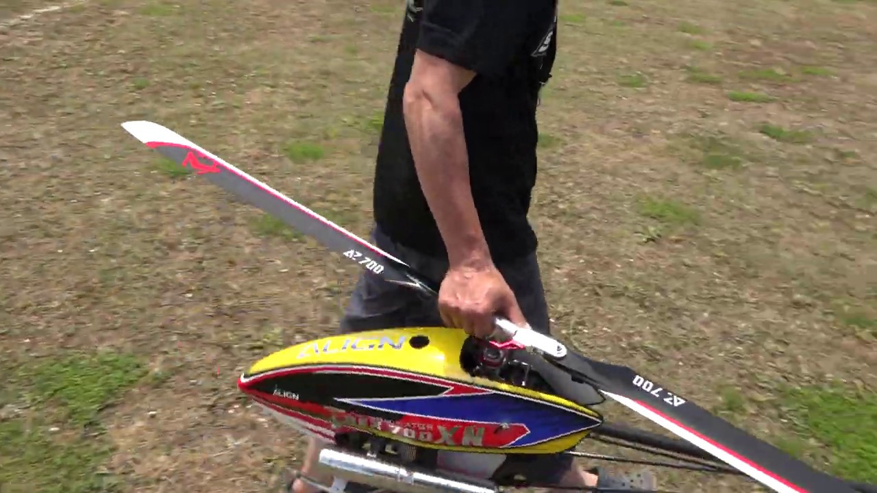 ラジコンヘリコプター ローター味比べ T-REX700XNにAZ700ローターと