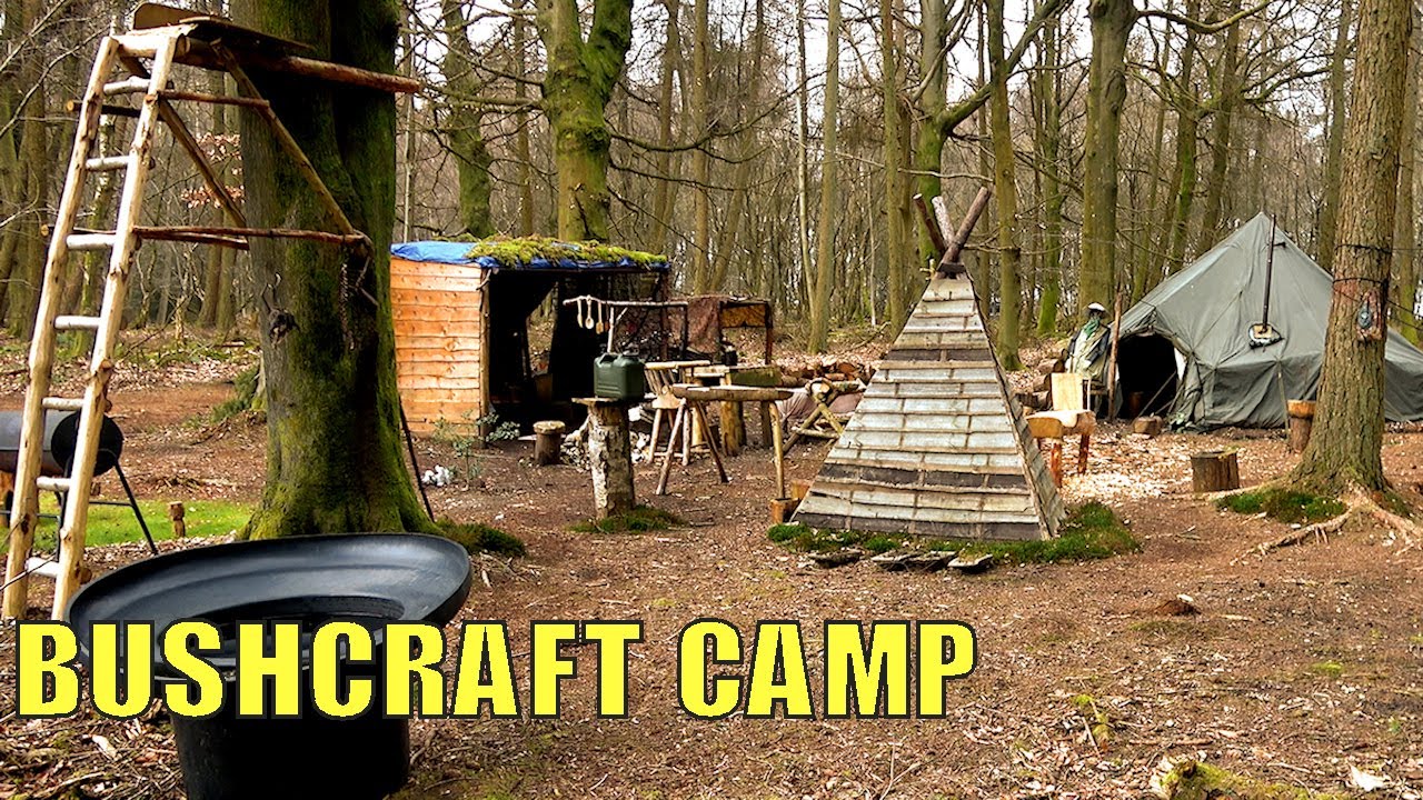Bushcraft Woods Camp Tour YouTube