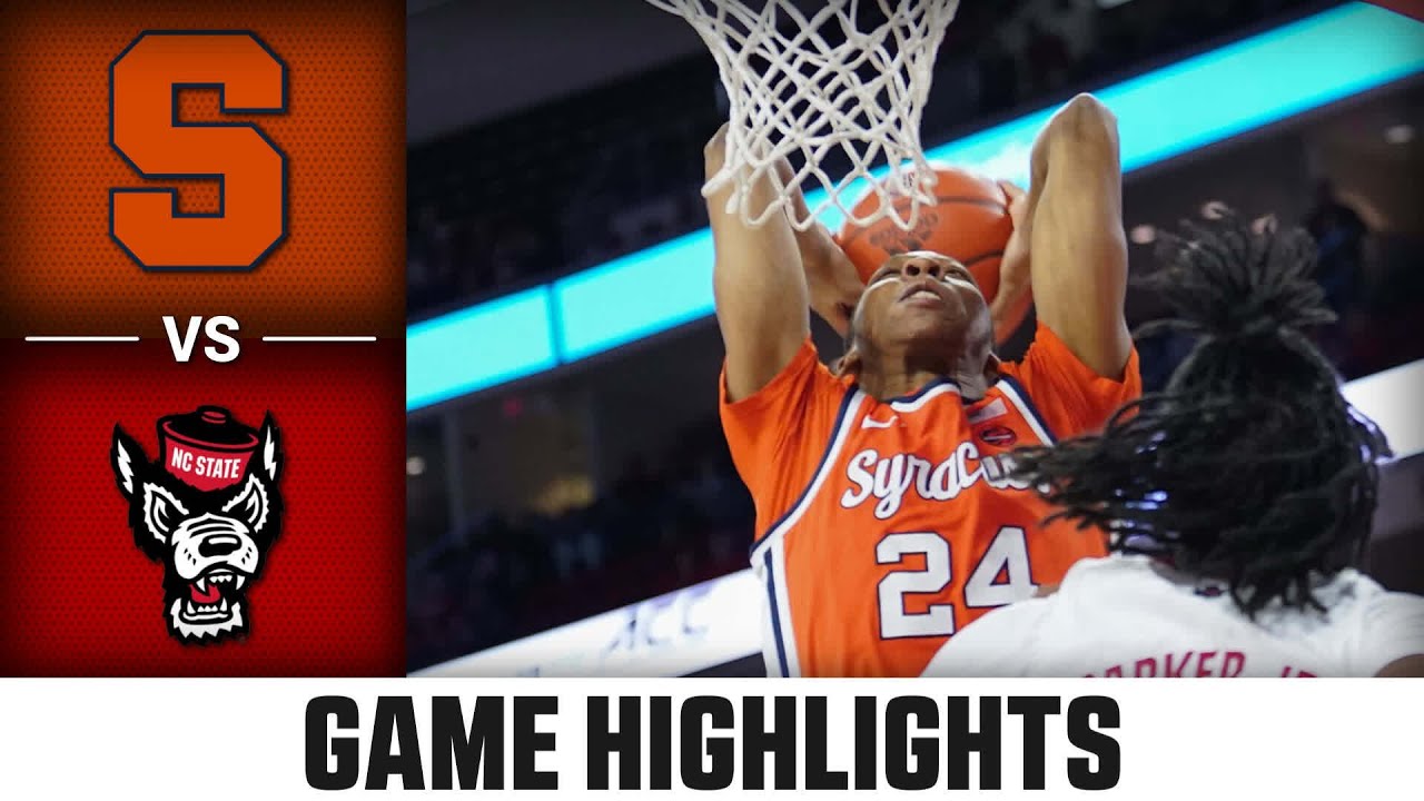 Syracuse vs. NC State Game Highlights | 2023-24 ACC Men's Basketball