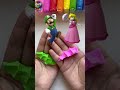 Luigi vs Princess Peach 🍄👑 Clay Color Mixing… Who Wins? #clay #shorts