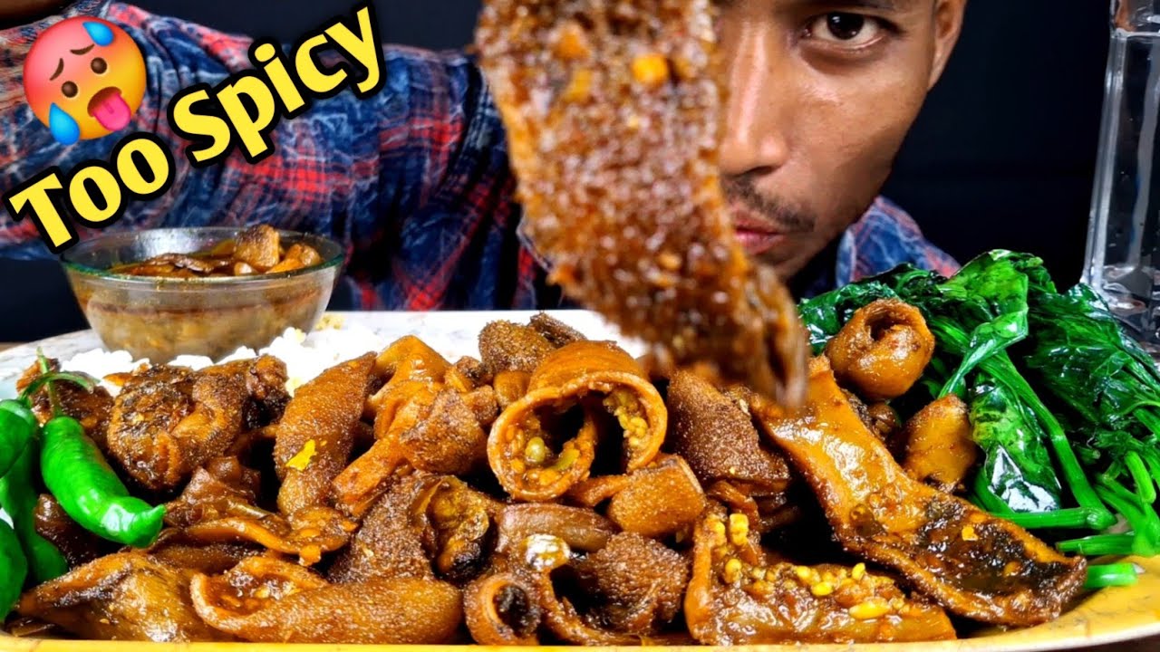 Too Spicy 🔥 Goat Intestine Curry Mukbang | Extreme Spicy Boti Eating Challenge 😰🥵