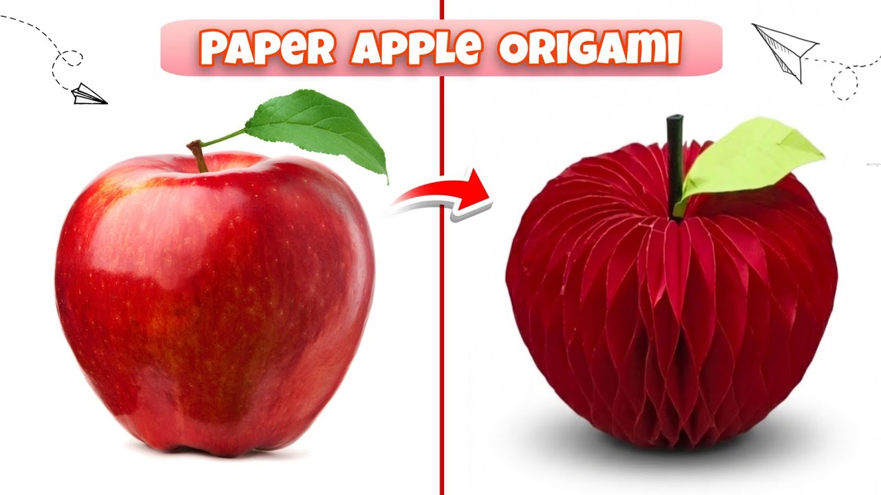How to make Paper Apple | DIY Paper Apple | 3D Paper Apple Origami ...