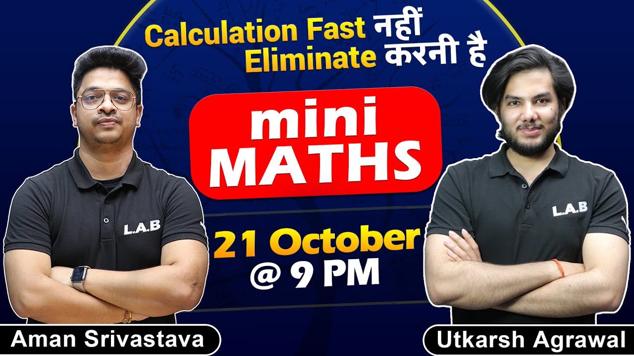 Math Mini Show Mini Maths Show | Simplification Short Tricks | LAB || UTKARSH AGRAWAL ...