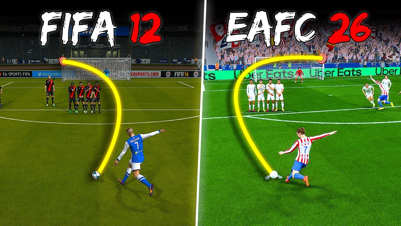 Antoine Griezmann Freekick in Every FIFA | FIFA 12 - EAFC 26 |