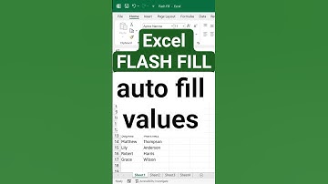 Excel Flash Fill - Automatically fill in values #excel #flashfill #exceltips