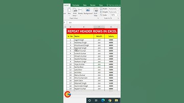 How to Repeat Header Rows in Excel for Printing | Excel Tutorial | #shorts