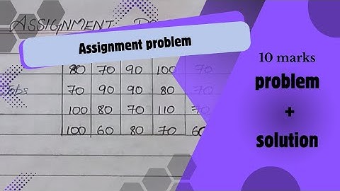 Transportation problem |Assignment problem |part 3 |Operation research | MB
