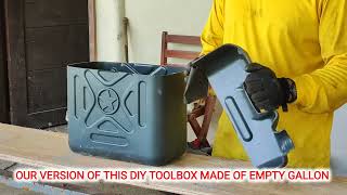 DIY TOOL BOX MADE FROM EMPTY OIL CONTAINER