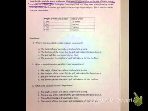 Dependent Independent & Constant Variables