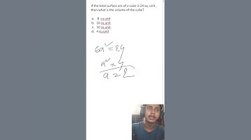 If the total surface area of a cube is 24 sq.units, then what is the volume of the cube?
