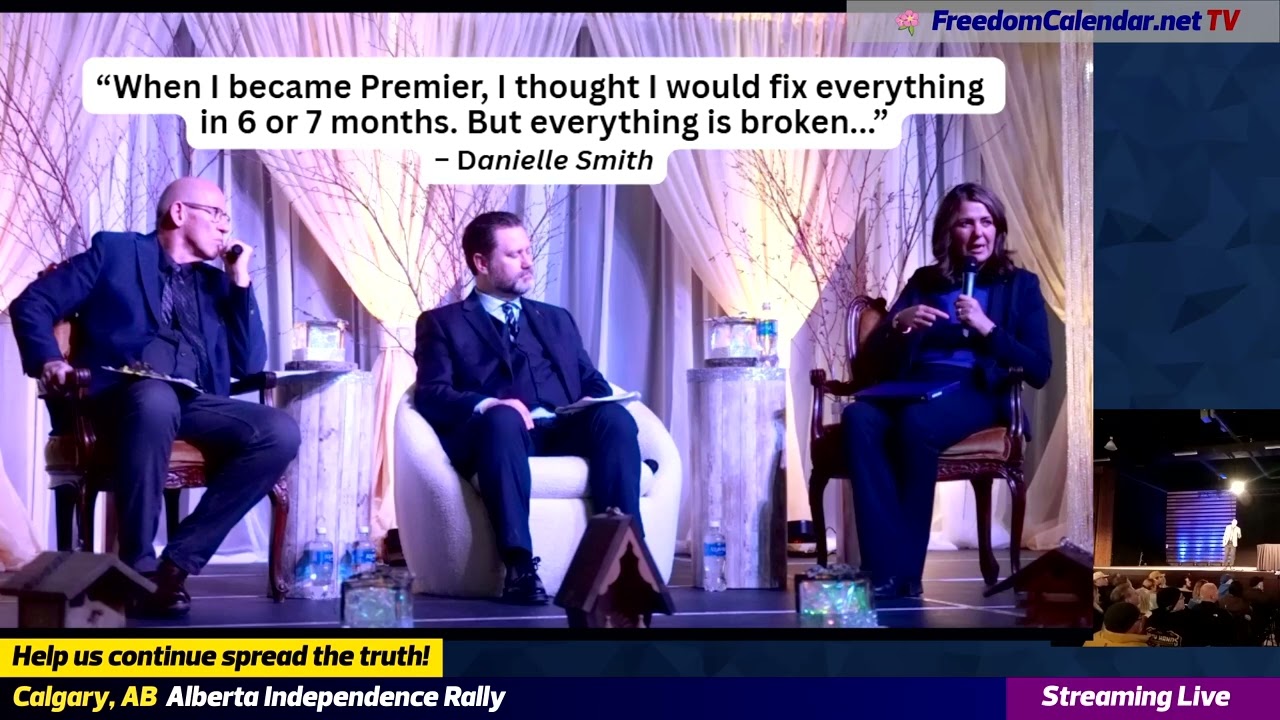 Митинг в поддержку независимости Альберты в Калгари — речь Митча Сильвестра.