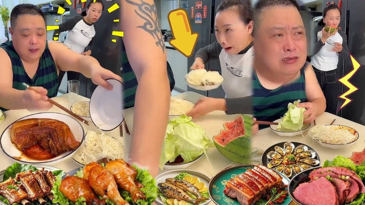 Ông chồng keo kiệt của tôi muốn ăn hết thịt lợn hầm nhưng cuối cùng tôi lại lấy hết của anh ấy.