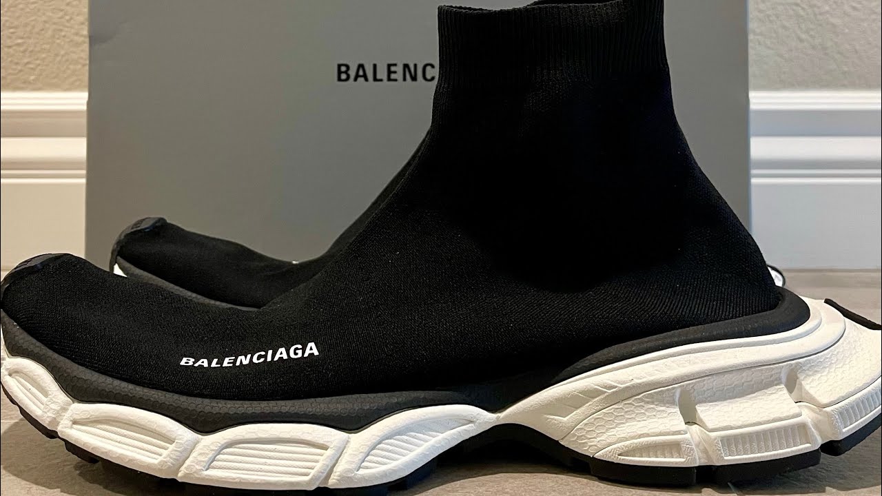 BALENCIAGA 3XL ニットソックススニーカー ブラック 大人気 BALENCIAGA 3XL SOCK SNEAKERS (Black / White) - YouTube