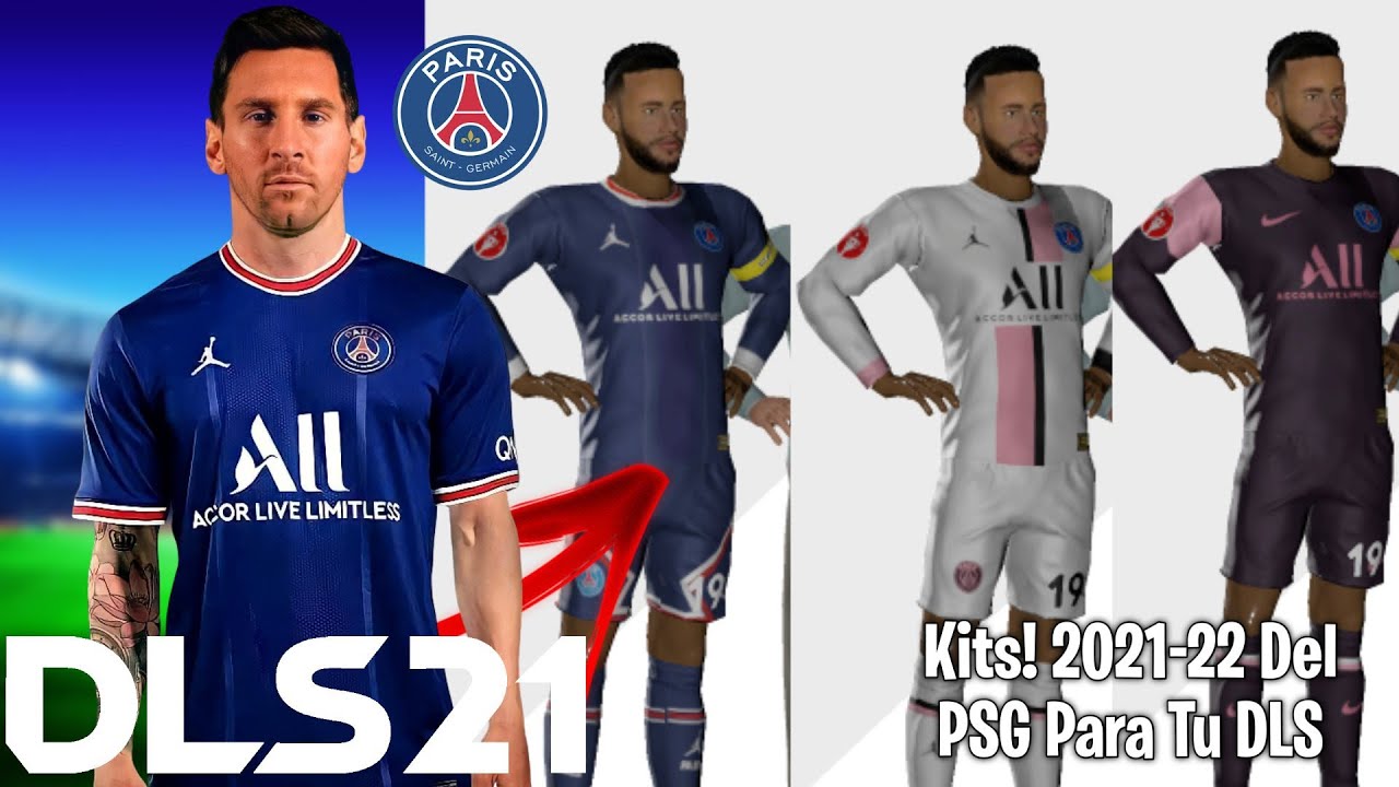 al revés Abandonar Gastos de envío ✓ Como Colocar los Kits Y Escudo Del París Saint Germain PSG 2021-22 Para  Dream League Soccer 2021💥 - YouTube