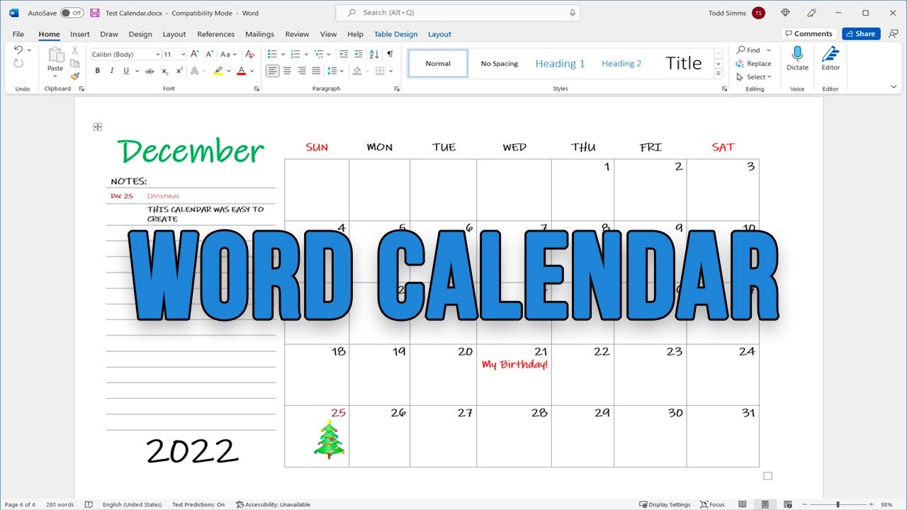 insert-an-editable-calendar-to-microsoft-word-youtube