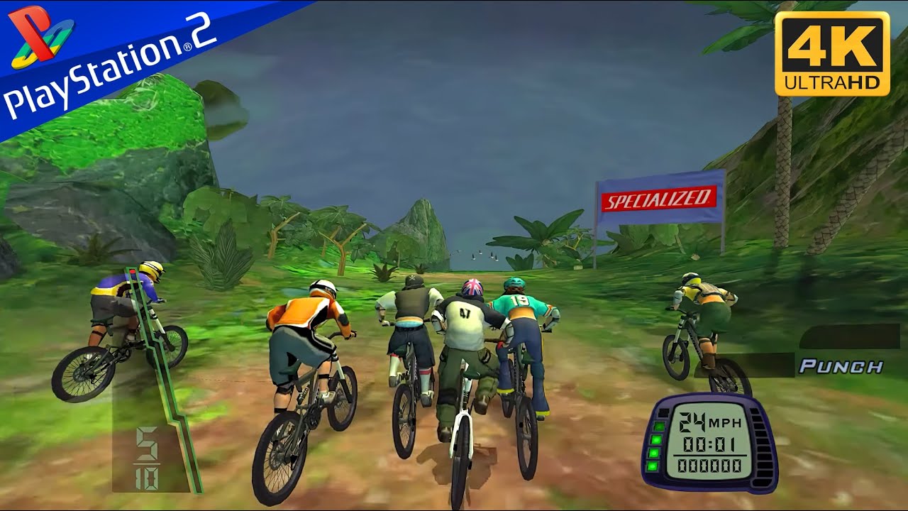 Downhill Domination PS2 Multiplayer Gameplay (Codemasters/Incog