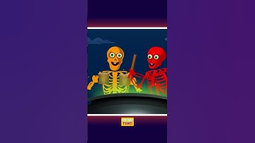 Skeleton Dance Song Part 1 #shortsfeed #scaryrhymesforkids #teeheetown #halloween