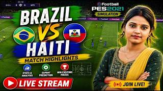🔴Brazil vs Haiti LIVE Match | World Cup 2026 | PES21 Football Simulation Stream ⚽🔥