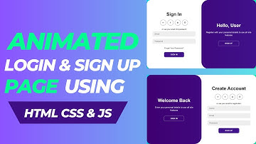 Animated Login & Sign Up Page using HTML CSS and JavaScript | Website Login Page Using HTML CSS