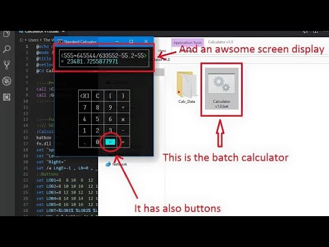 [Cmd] Batch Calculator with GUI clickable buttons - YouTube