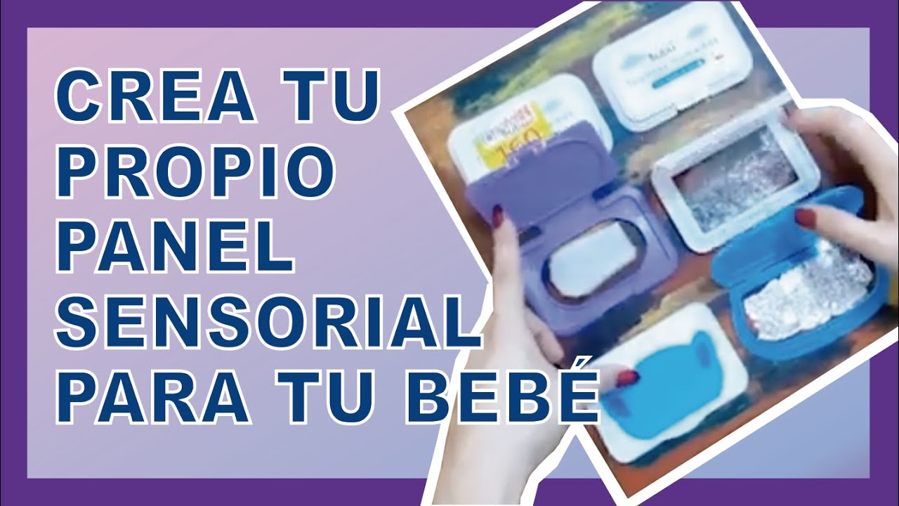 Panel Sensorial para Bebés reciclando tapas de toallas húmedas