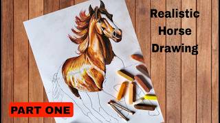 Easy Realistic Horse soft Pastel Drawing/ Step by step for Beginners, tutorial/ Part One screenshot 4