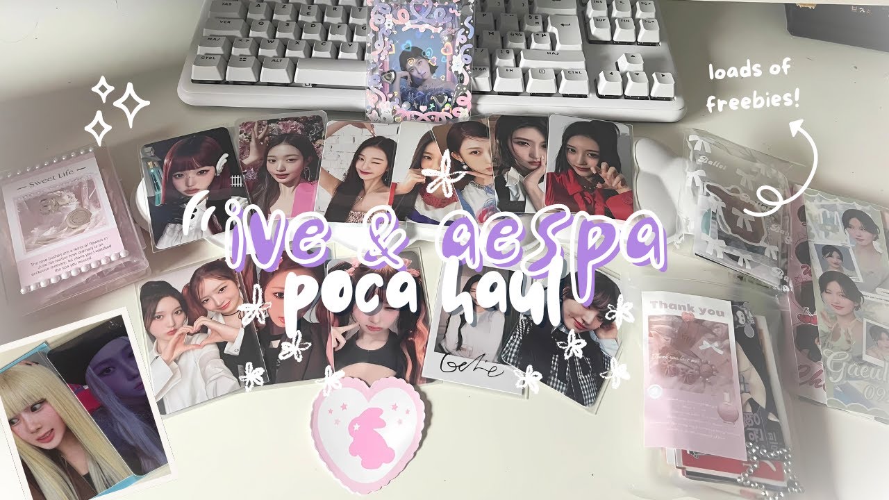 kpop photocards unboxing ☁️ ive and aespa (asmr)