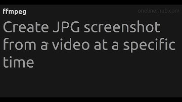Create JPG screenshot from a video at a specific time #ffmpeg