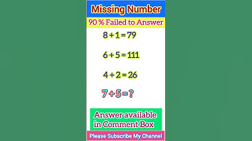 Missing number Trick #maths #reasoning #shorts