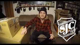 SJC Custom Drums Tuxedo Black/Gold/White DRUM KIT UNBOXING (First Impression)