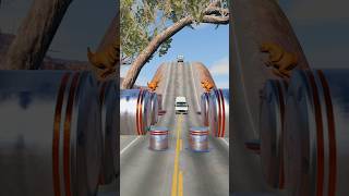 Beamng.drive - Bollards Vs Car Crashes Part 341