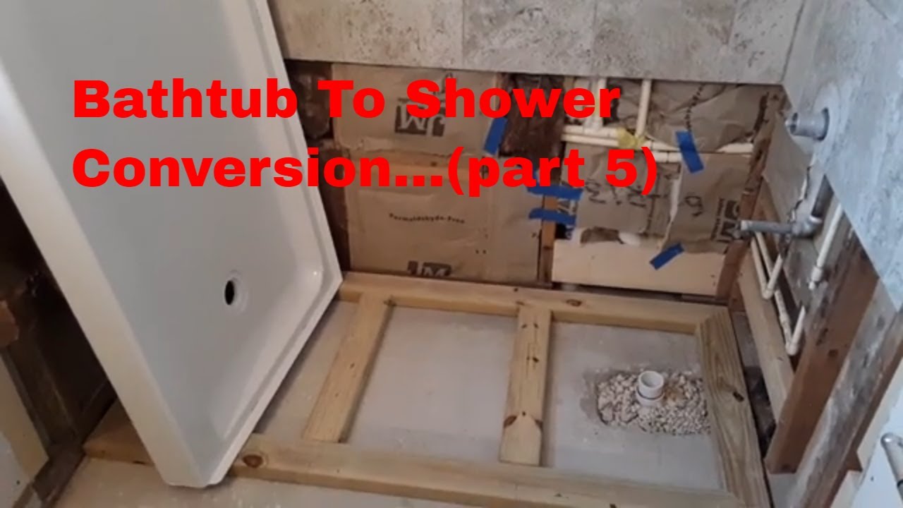 Diy Bathtub To Shower Conversion Part 5 Youtube