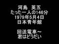 河島英五 回送電車~君はどうだい 9/20