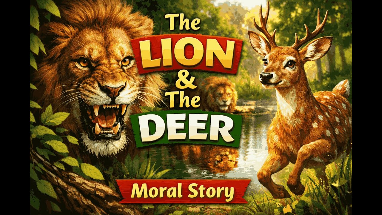 The Lion and the Deer 🦌 | Moral Story | Short Story